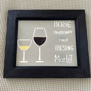 Wine Glass Wall Art with Black Frame, homemade by Loop & Ladder